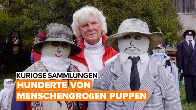 go to Kuriose Sammlungen: Hunderte von menschengroßen Puppen