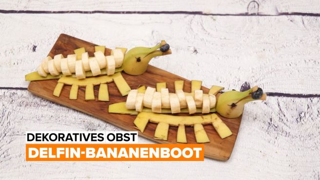 go to Dekoratives Obst: Delfin-Banane