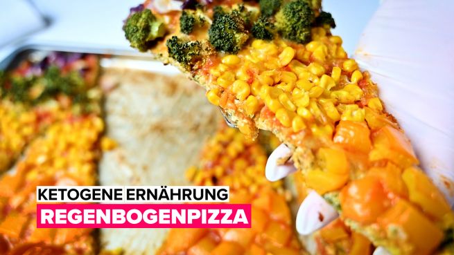 go to Ketogene Ernährung: Regenbogenpizza