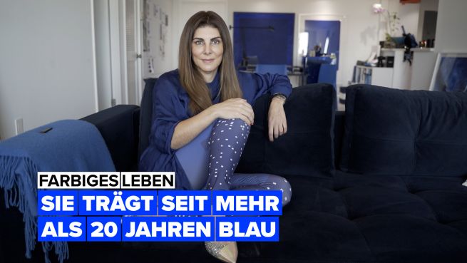 go to Farbiges Leben: Valeria lebt ihr Leben in blau