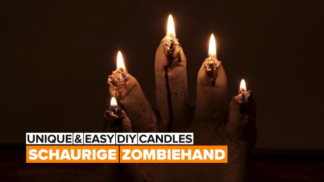 go to DIY Halloween-Kerze: Zombiehand