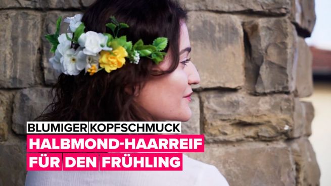 go to Blumiger Kopfschmuck für den Frühling: Halbmond-Haarreif